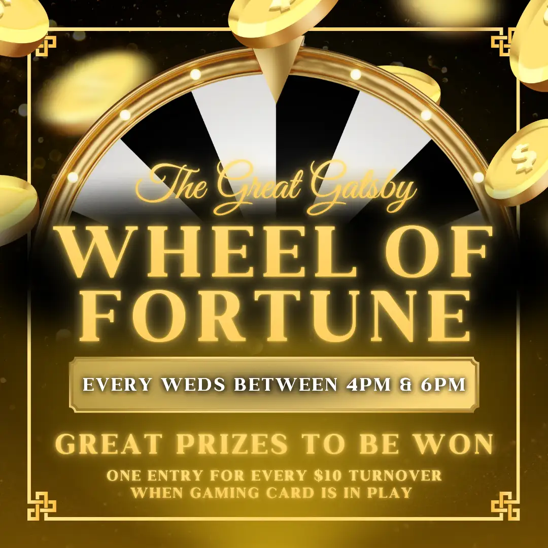 Twin City Hotel The Great Gatsby Wheel of Fortune