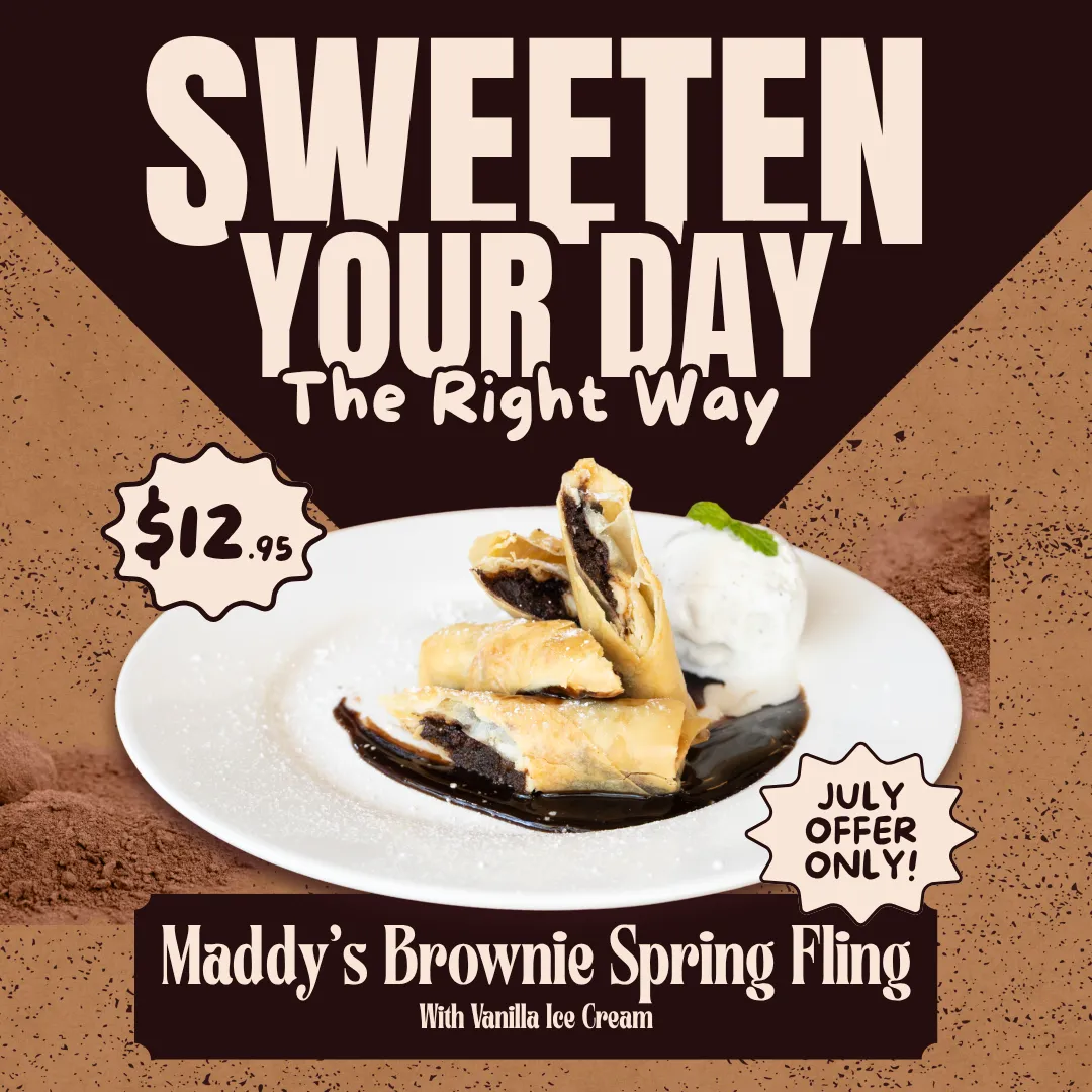Twin City Hotel Brownie Springroll Dessert Special